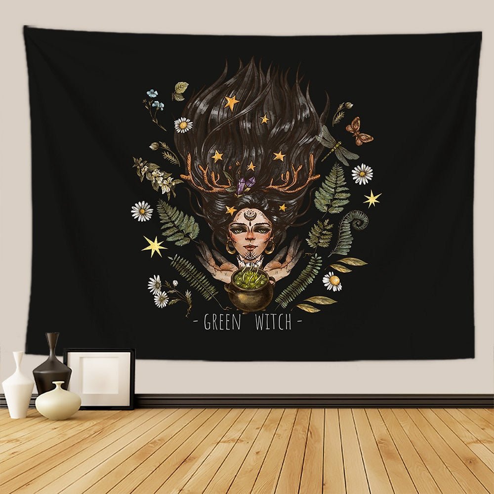 Botanical and Floral Tapestry Print Wall Hanging 100% Polyester