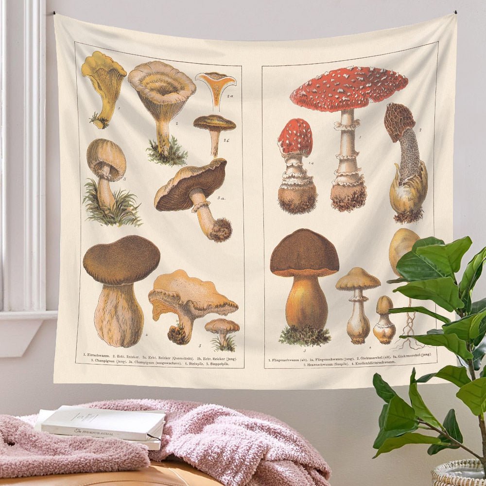 Botanical and Floral Tapestry Print Wall Hanging 100% Polyester