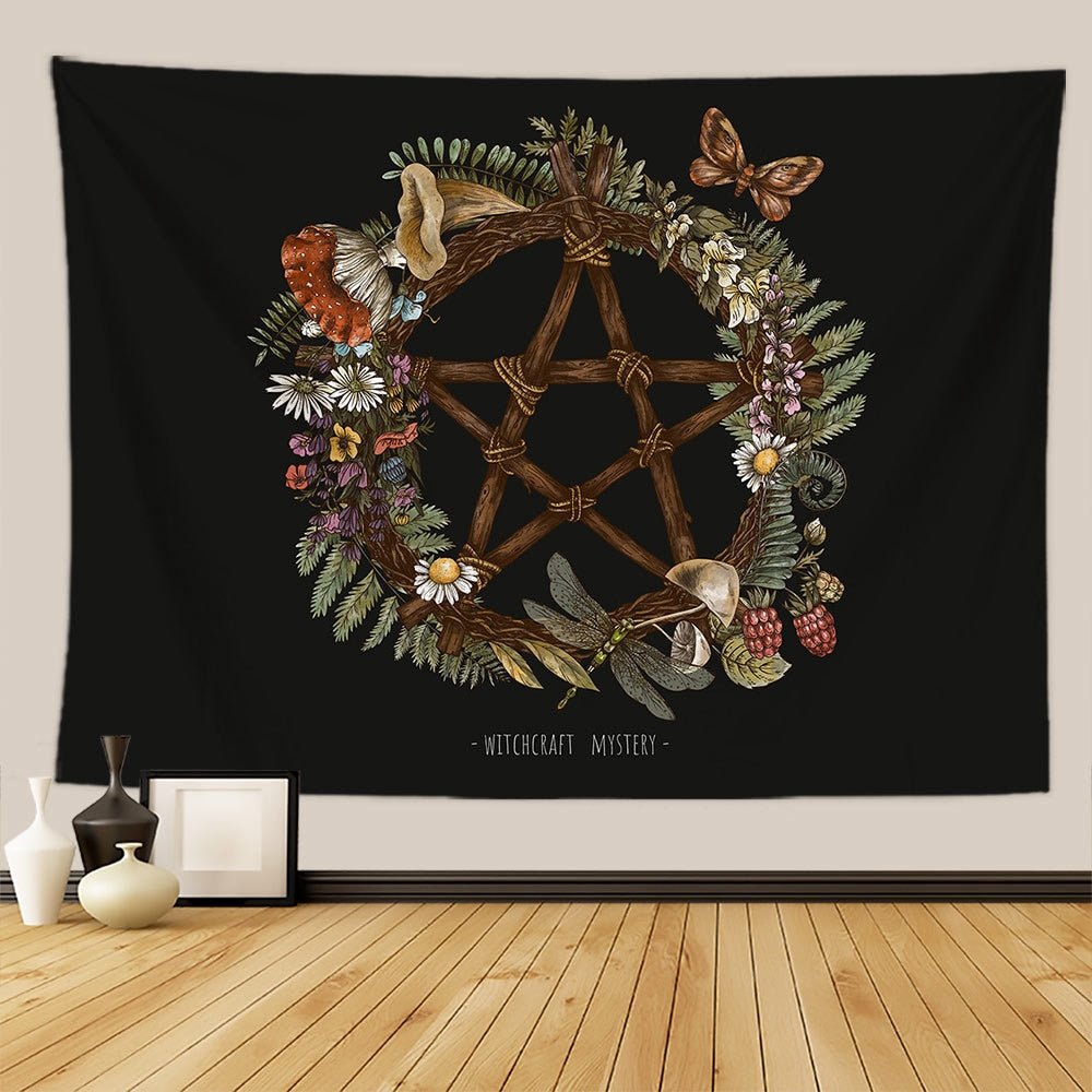 Botanical and Floral Tapestry Print Wall Hanging 100% Polyester