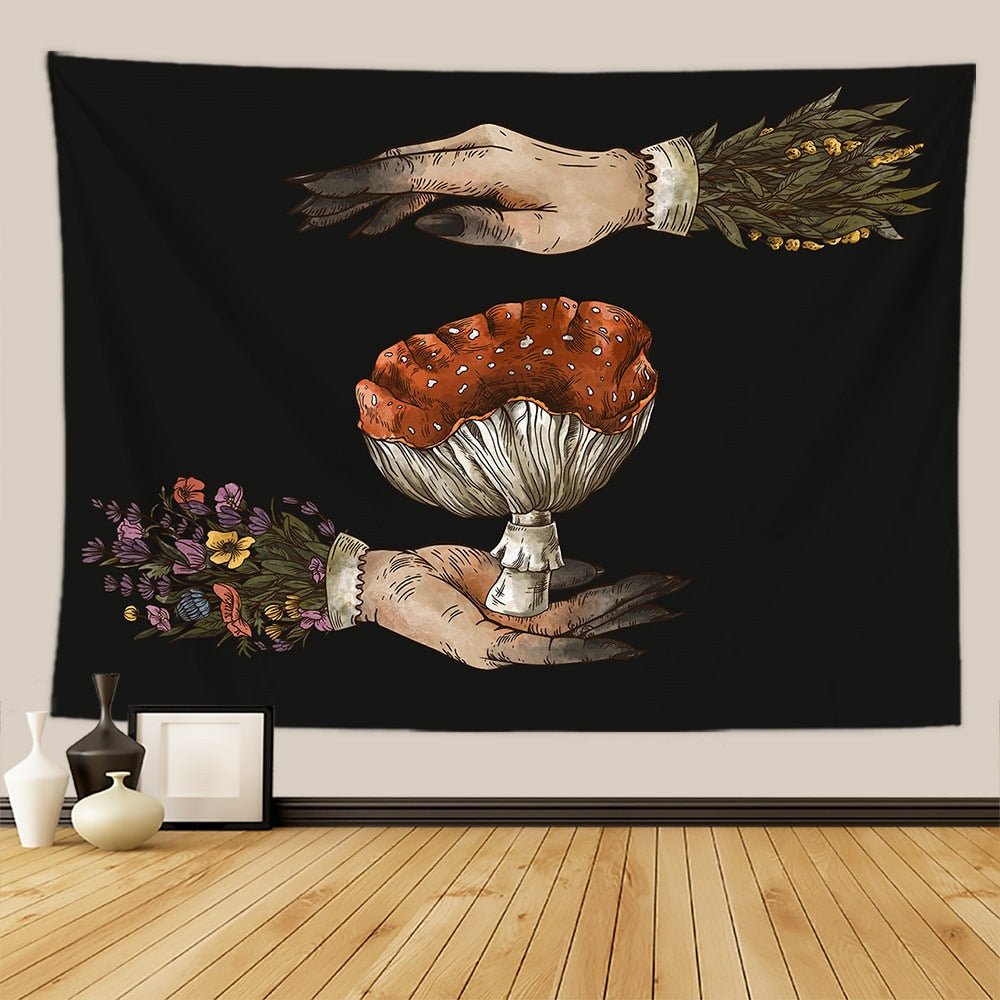 Botanical and Floral Tapestry Print Wall Hanging 100% Polyester