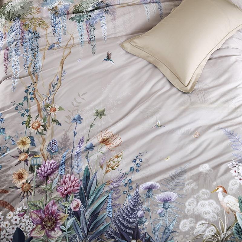 FloraLuxe Duvet Cover Set (Egyptian Cotton, 500 TC)