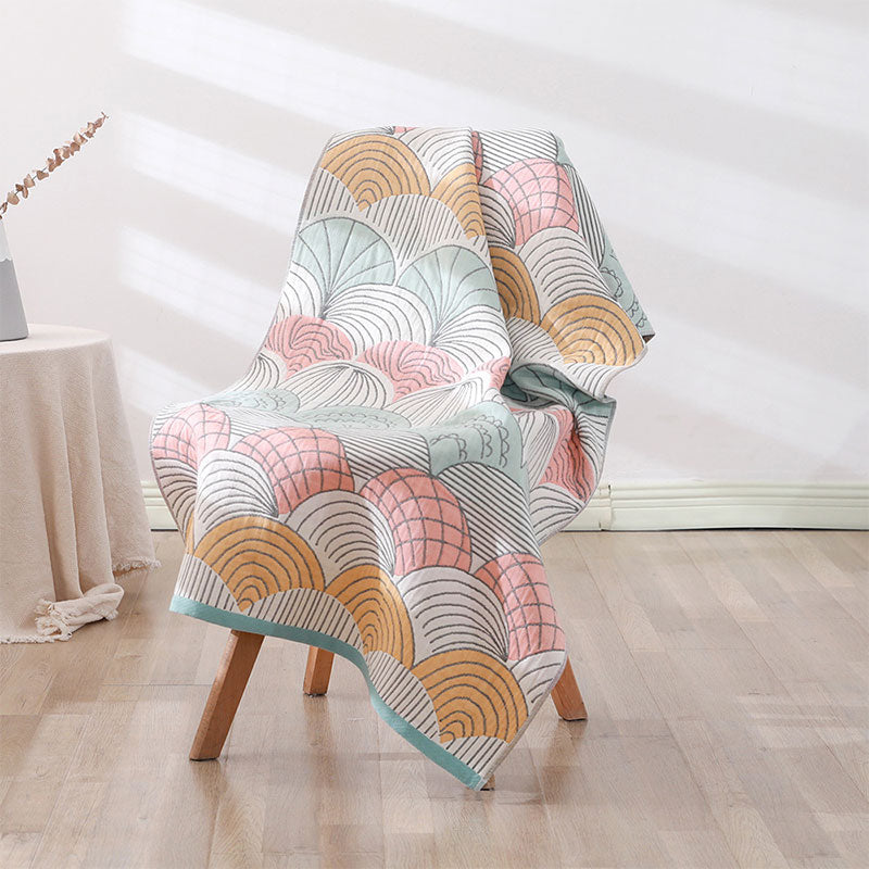 Shell Print Jacquard Cotton Bath Towel 70x140cm