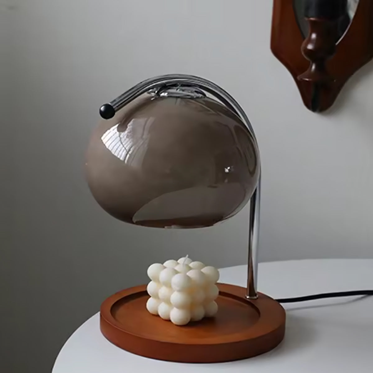 Glass Candle Warmer Lamp – Dimmable Retro Glow