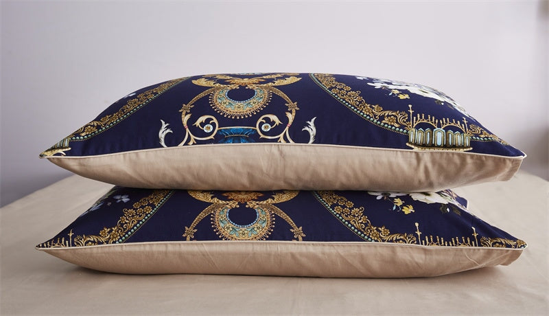 Canterbury Duvet Cover Set – 500 TC Egyptian Cotton Sateen with Elegant Floral Design