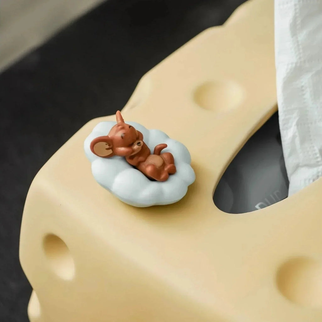 Cartoon Cheese Shape Ceramic Tissue Box - Modern Decor Accent