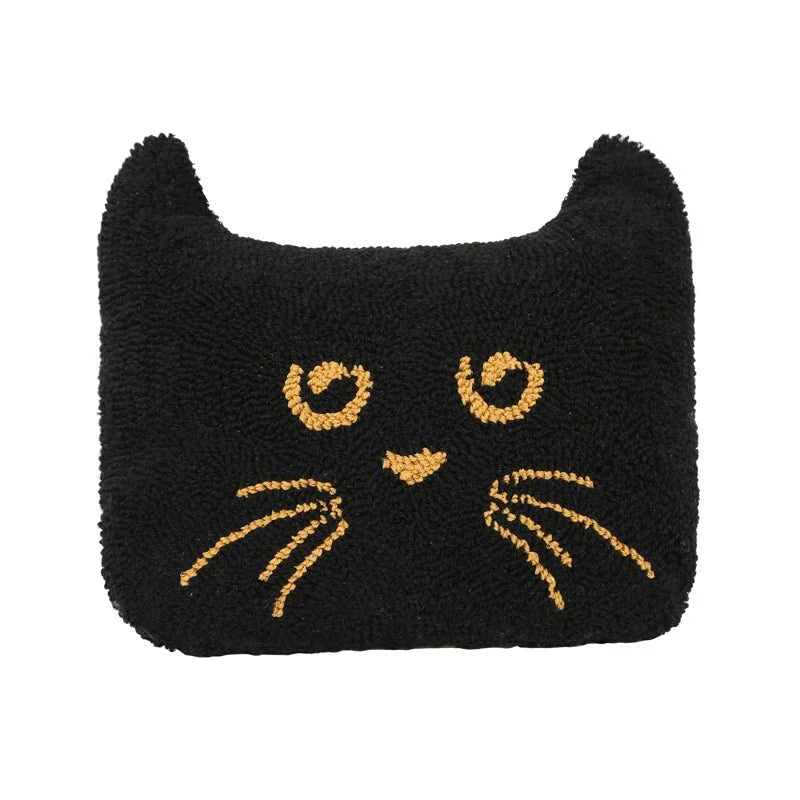 Cartoon Throw Cushions with Embroidered Cotton Design