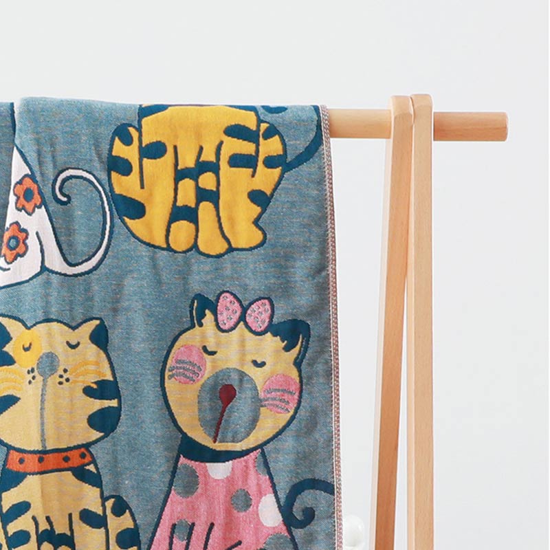 Cat Cotton Bath Towel Baby Blanket Soft Durable