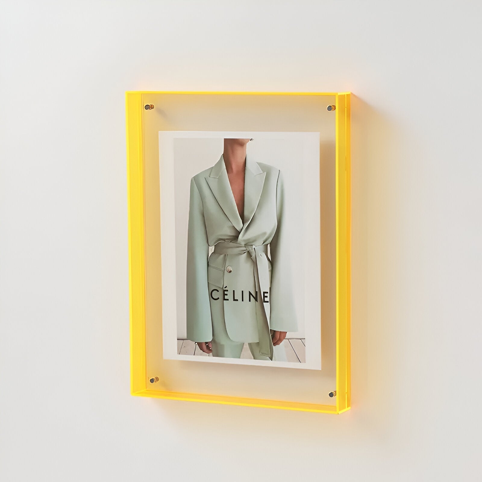 Coloured Transparent Acrylic Picture Frame for Modern Displays
