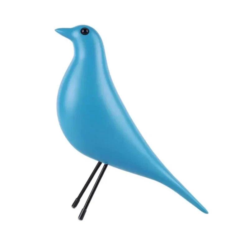 Colourful Novelty Bird House Ornament Resin Sculpture Decor