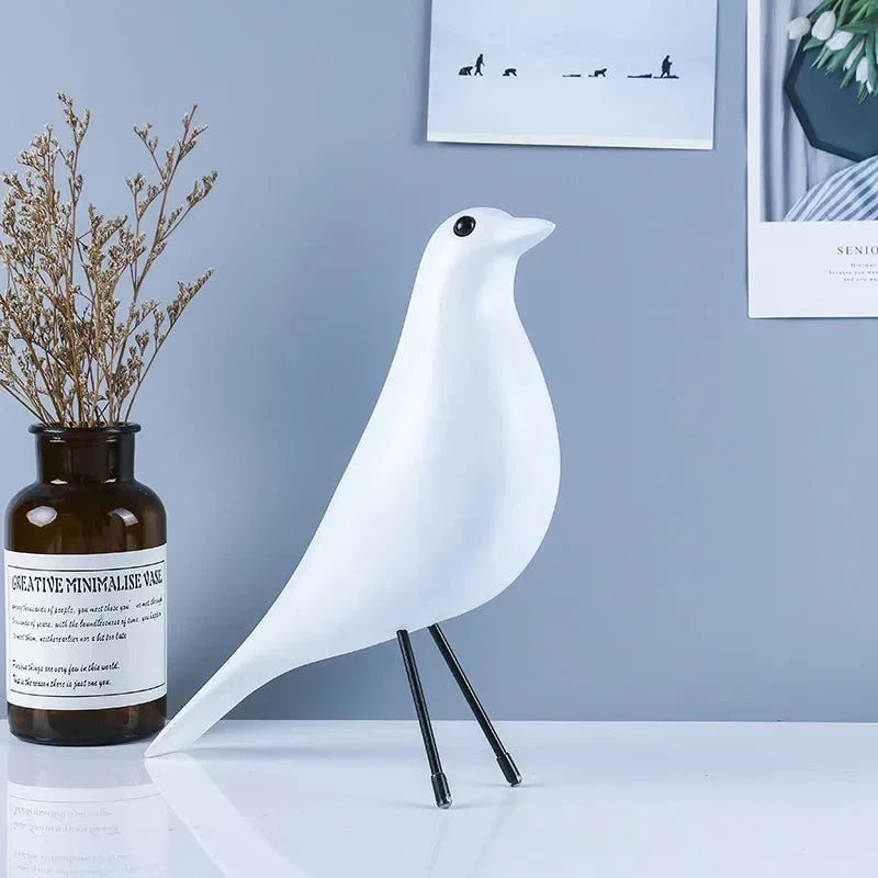 Colourful Novelty Bird House Ornament Resin Sculpture Decor