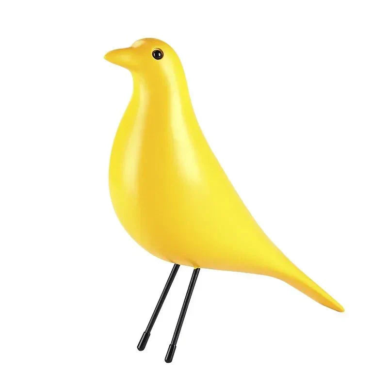 Colourful Novelty Bird House Ornament Resin Sculpture Decor