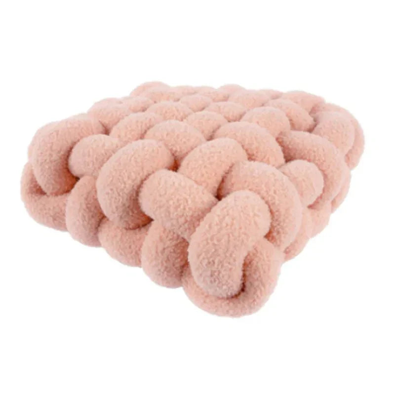 Colourful Soft Nordic Knot Sofa Cushion in Plush Fabric