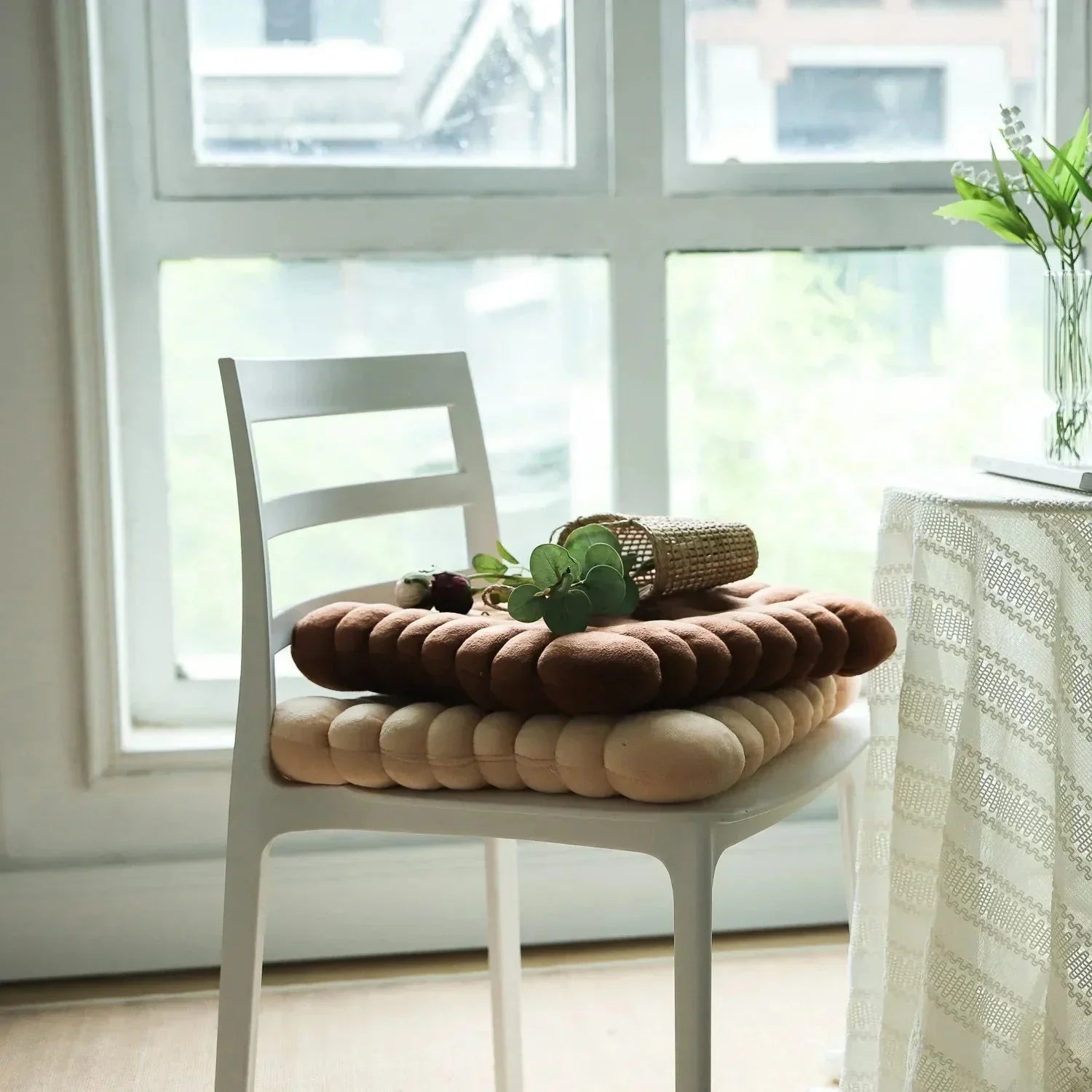 Cookie Biscuit Shape Cosy Cushion Soft Polyester Foam