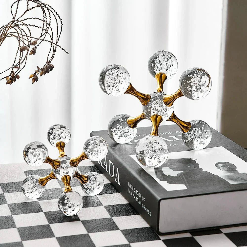 Creative Art Crystal Ball Table Decoration - Glass Luxury