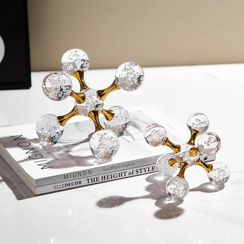 Creative Art Crystal Ball Table Decoration - Glass Luxury
