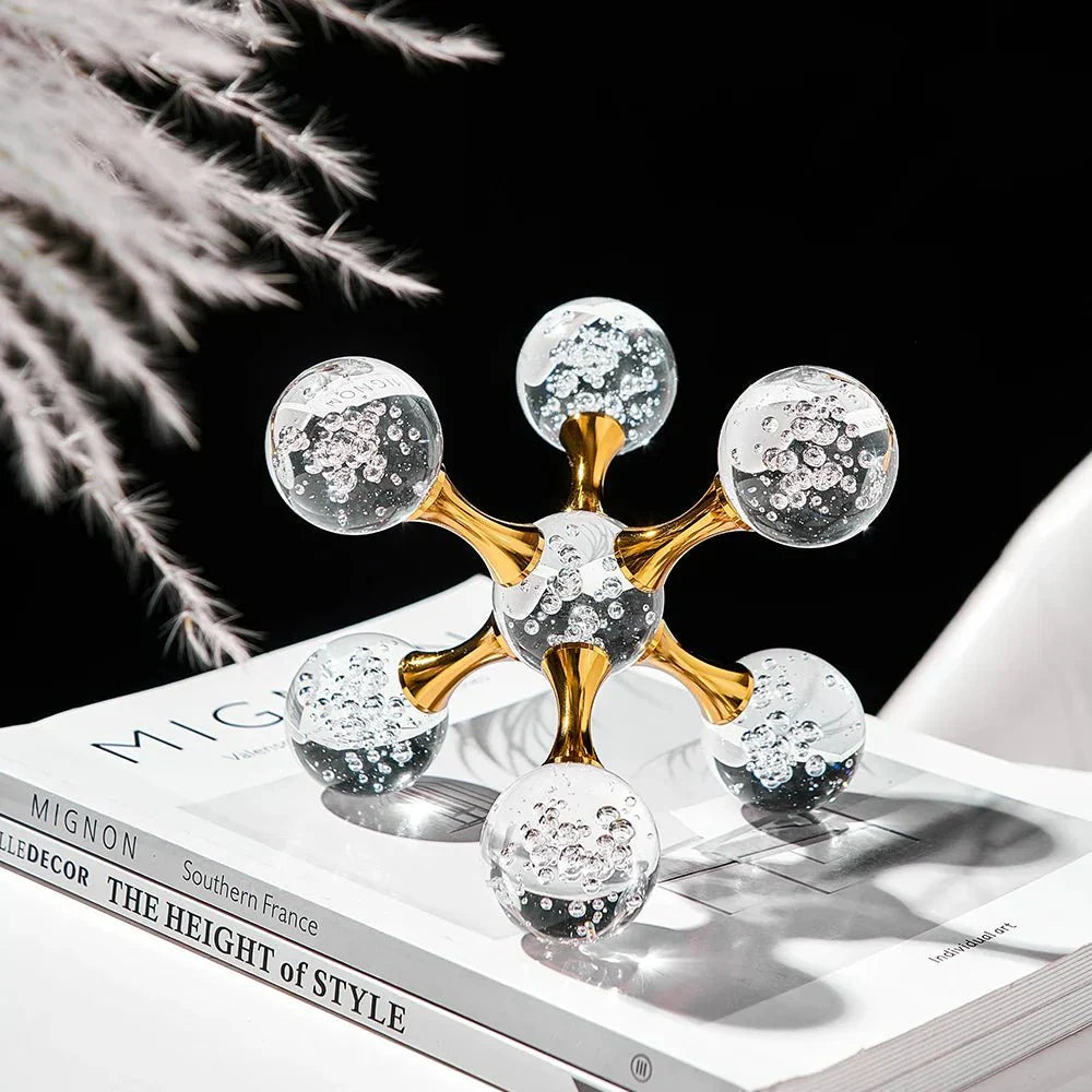 Creative Art Crystal Ball Table Decoration - Glass Luxury