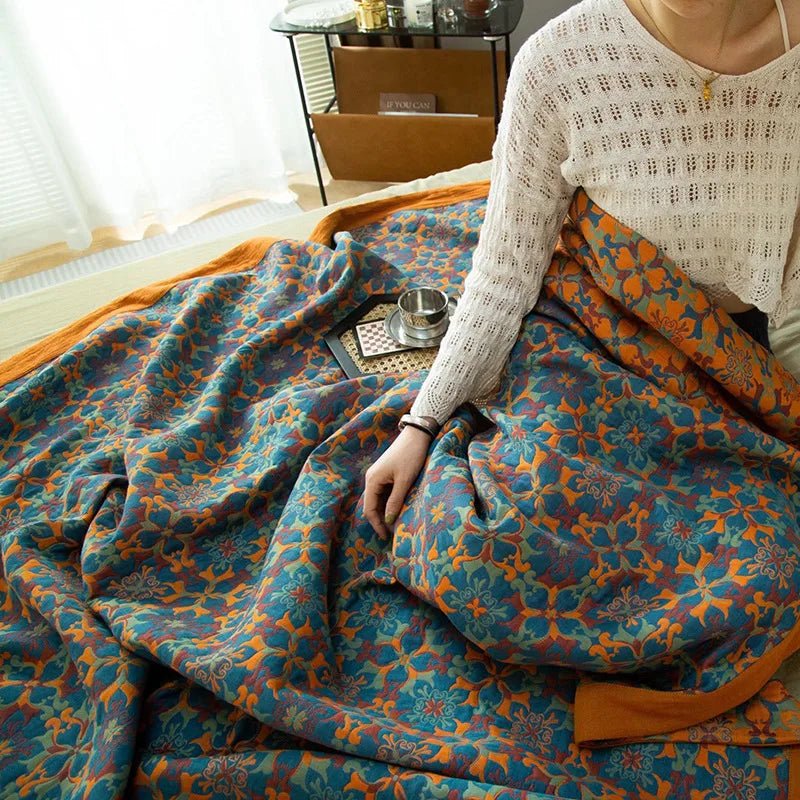 Decorative Bohemian Style Bed Blanket for Cozy Comfort