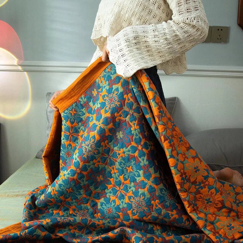 Decorative Bohemian Style Bed Blanket for Cozy Comfort
