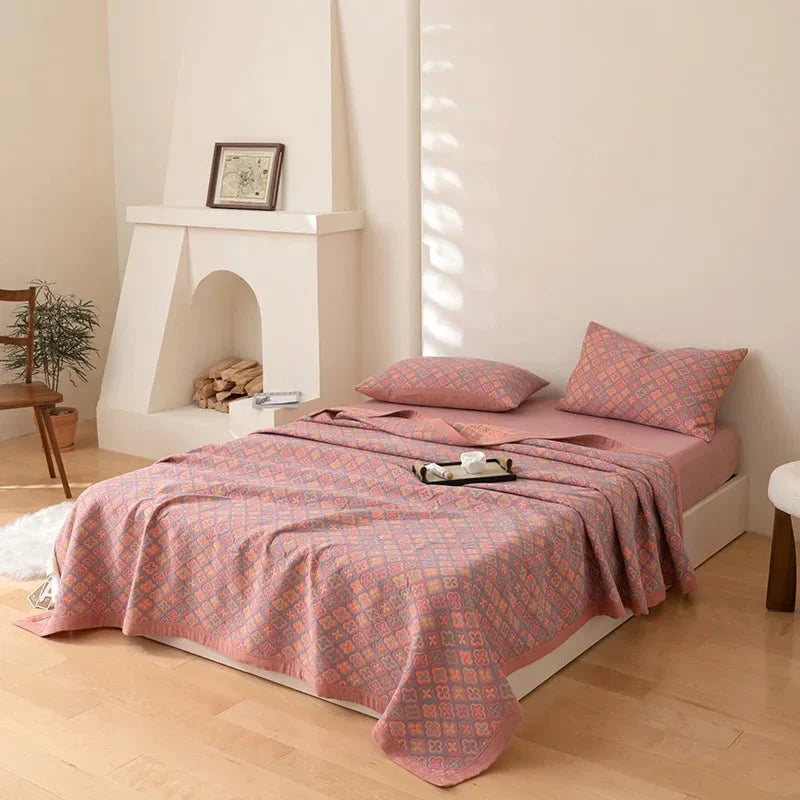 Decorative Bohemian Style Bed Blanket for Cozy Comfort