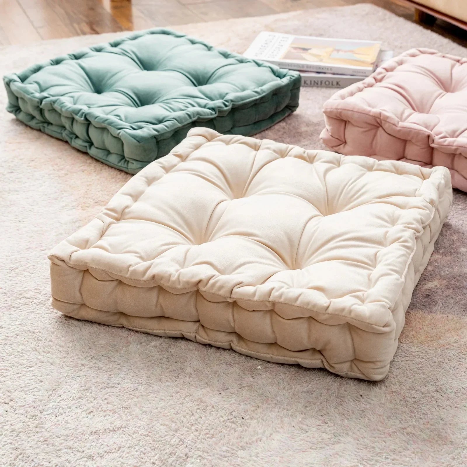 Deep Velvet Thickened Seat Cushion for Comfort and Style