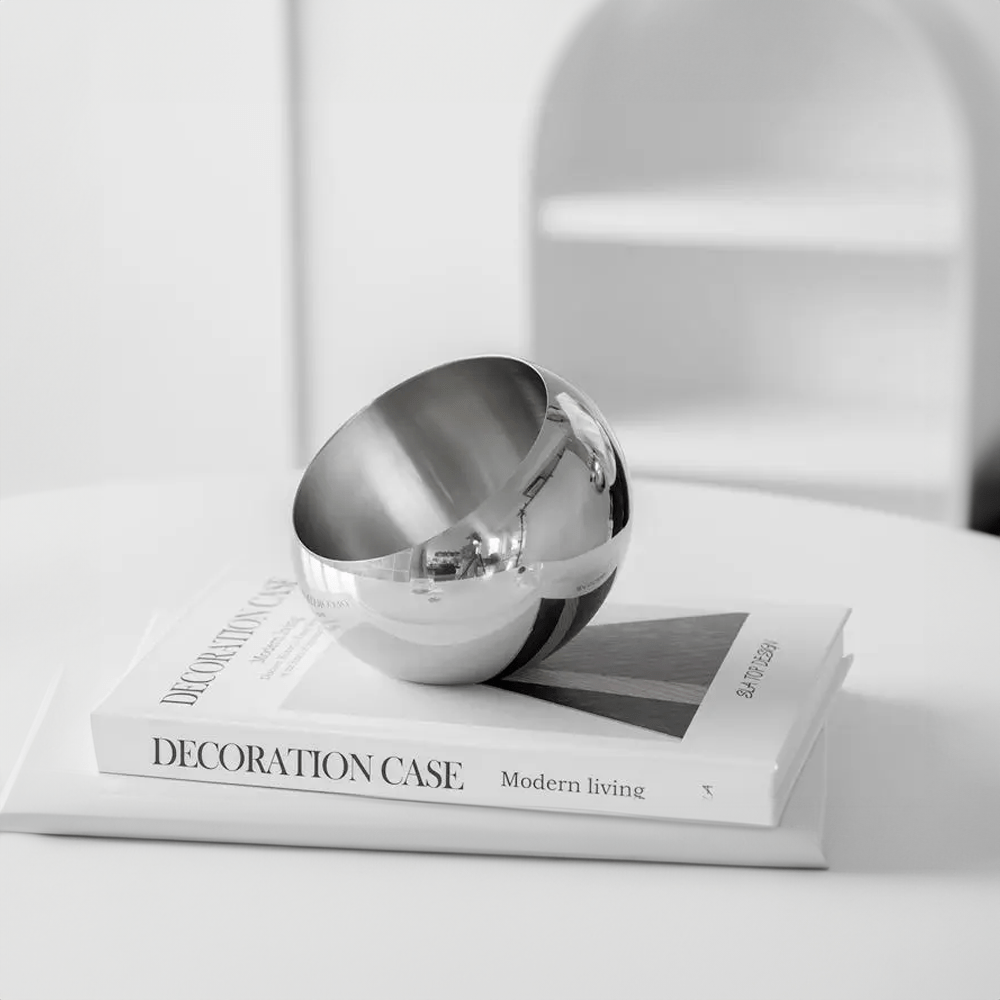 Elegant Stainless Steel Fruit Bowl - Modern Eco-Friendly Design