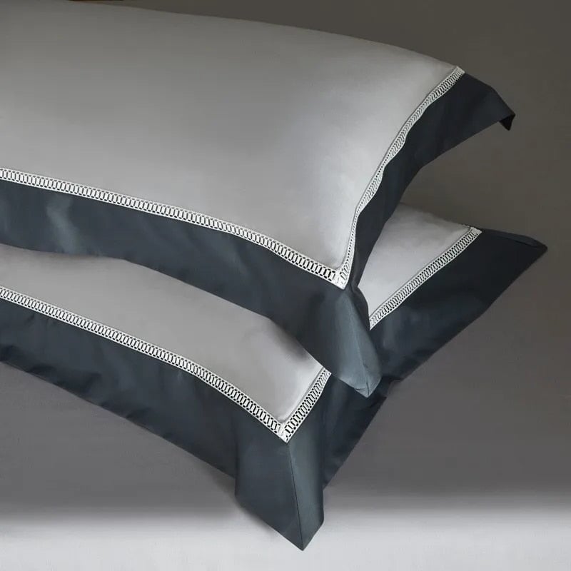 Essence Duvet Cover Set – 1000 TC Egyptian Cotton with Elegant Border Detailing