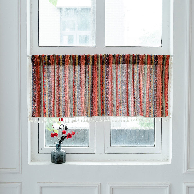 Cotton Linen Curtain with Rod Pocket or Hook Option