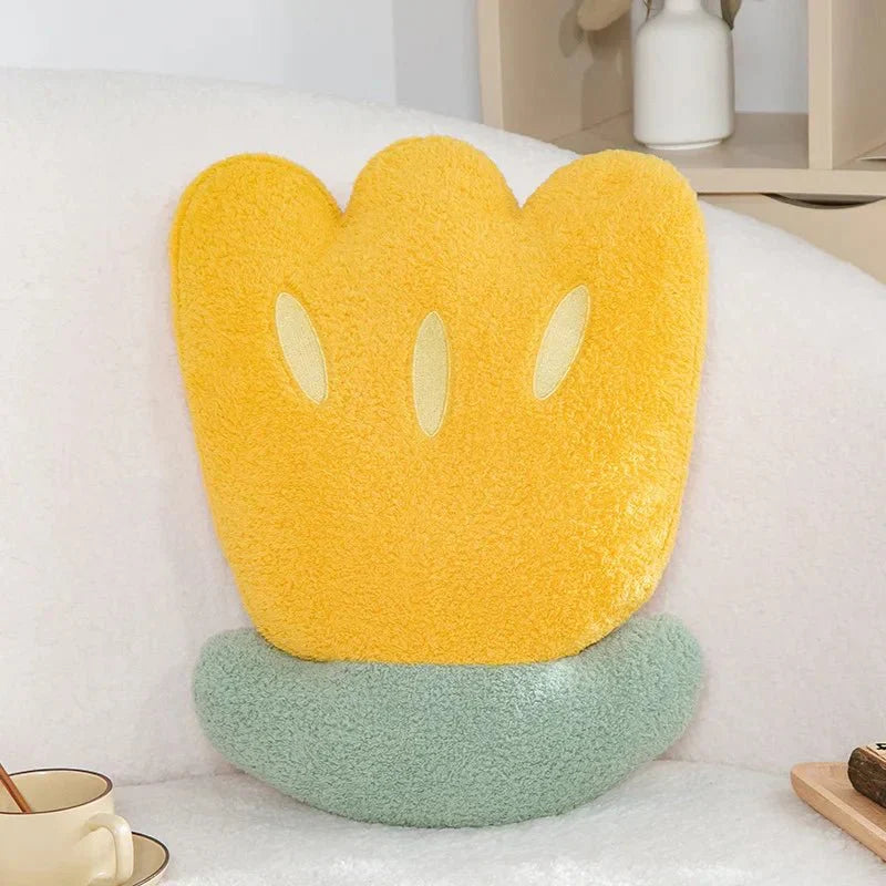 Fleece Flower Throw Cushion in Cotton with Cute Design