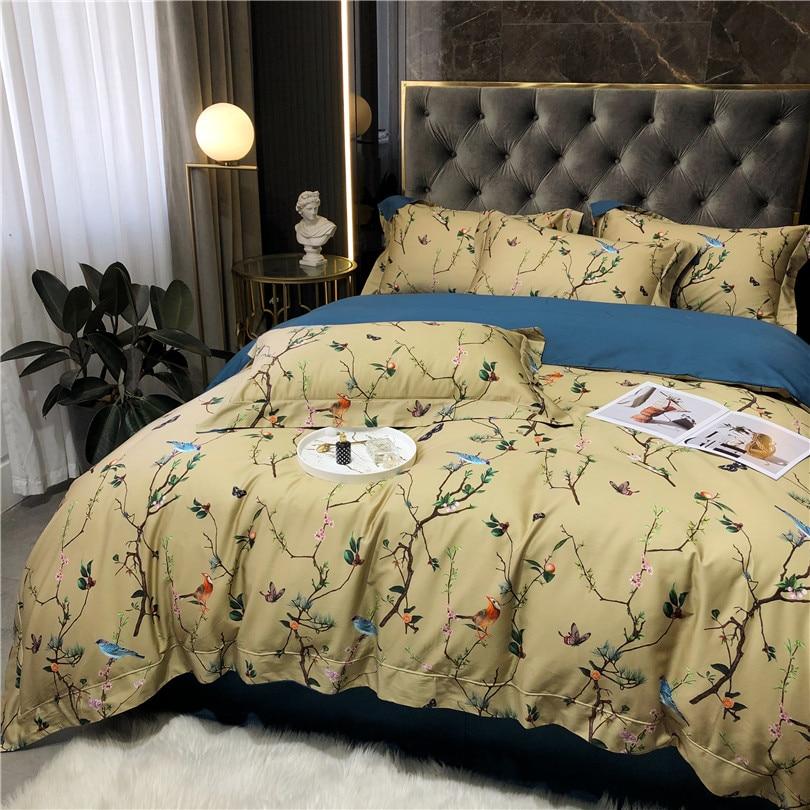 Flight of the Orient Duvet Cover Set – Vibrant Floral Print on Soft Cotton