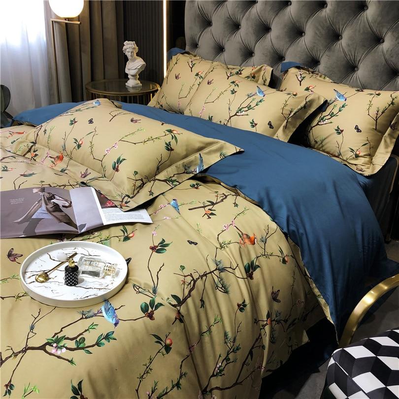 Flight of the Orient Duvet Cover Set – Vibrant Floral Print on Soft Cotton