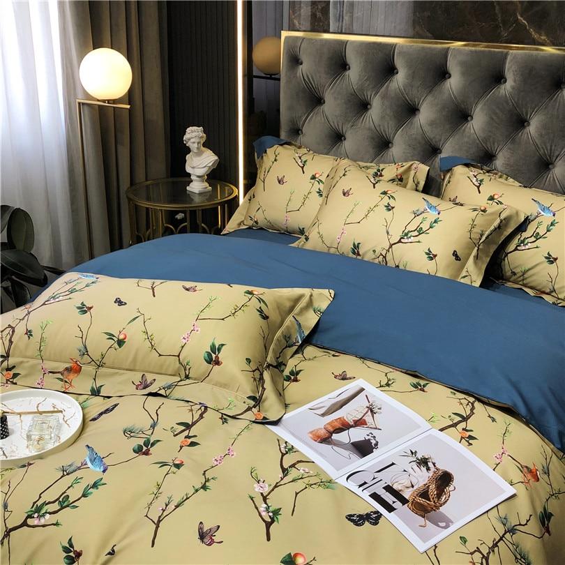 Flight of the Orient Duvet Cover Set – Vibrant Floral Print on Soft Cotton