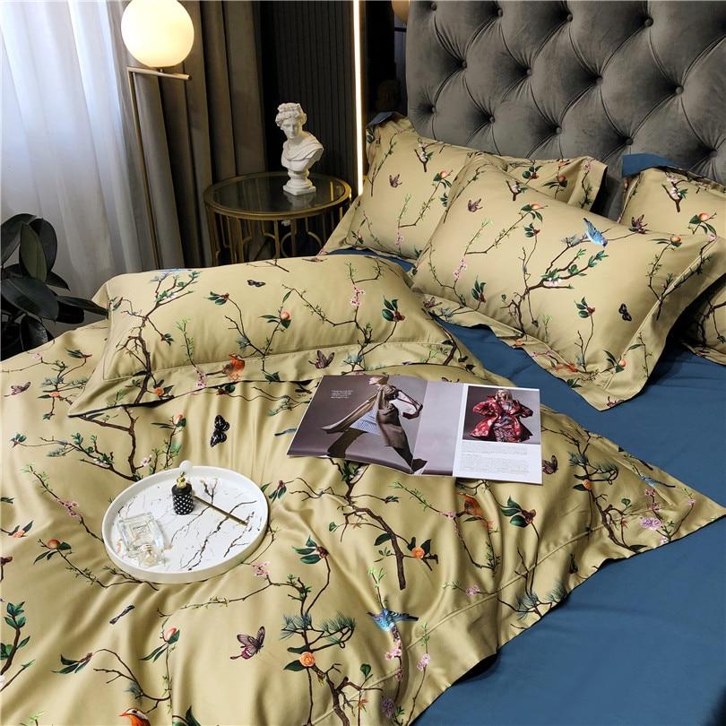 Flight of the Orient Duvet Cover Set – Vibrant Floral Print on Soft Cotton