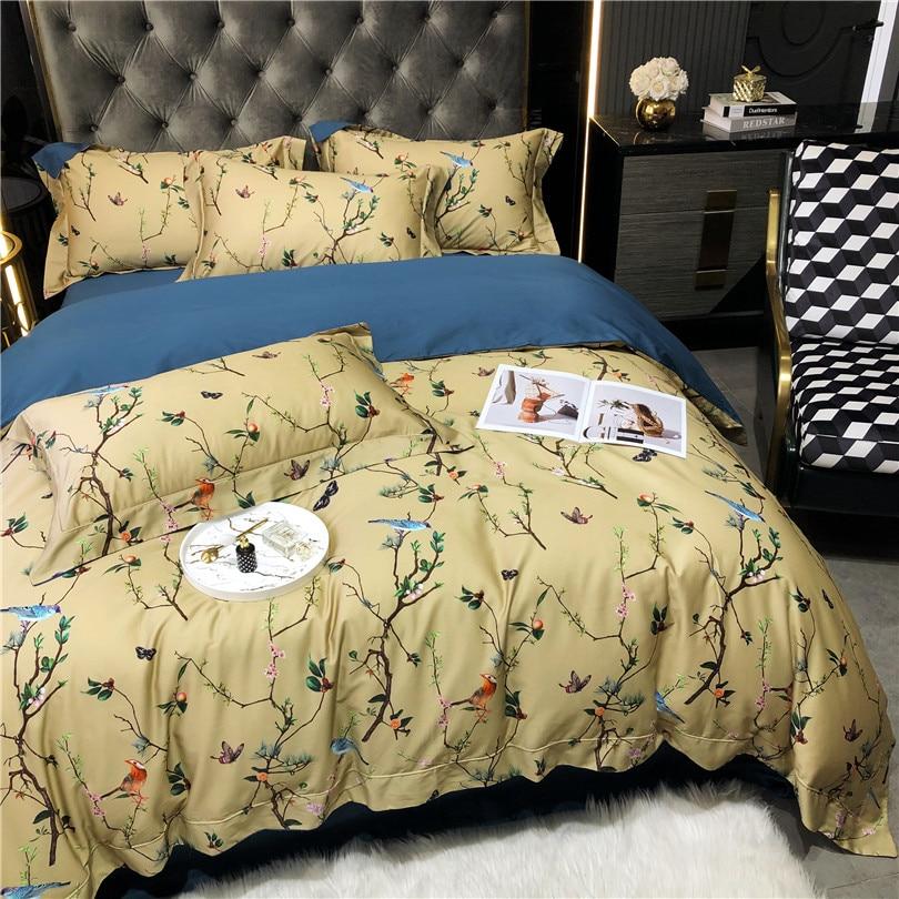 Flight of the Orient Duvet Cover Set – Vibrant Floral Print on Soft Cotton