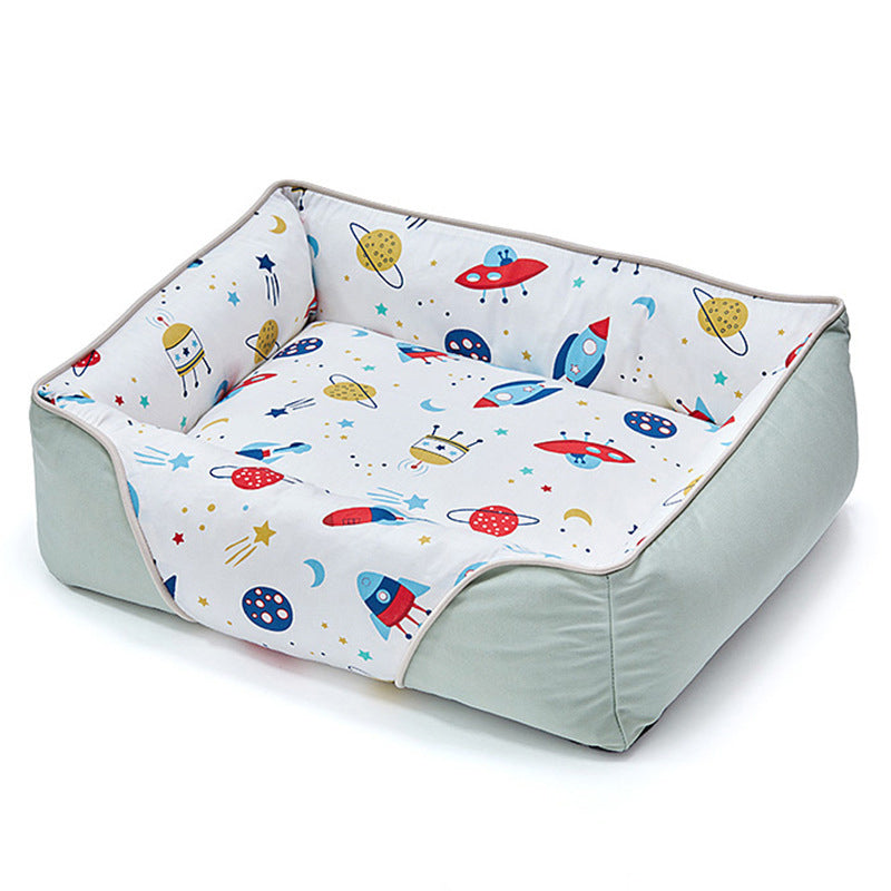 Four Walled Supportive Pet Bed Cozy Durable Eco Friendly