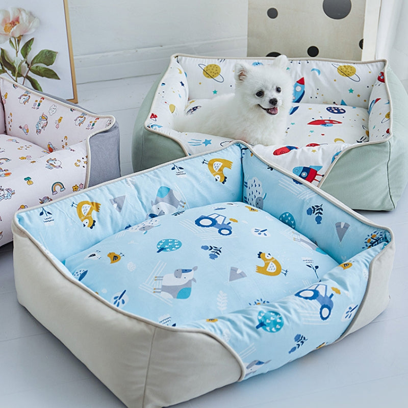 Four Walled Supportive Pet Bed Cozy Durable Eco Friendly