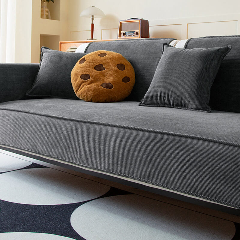Chic Corduroy Sofa Protector Anti-slip Couch Cover 70x70 cm