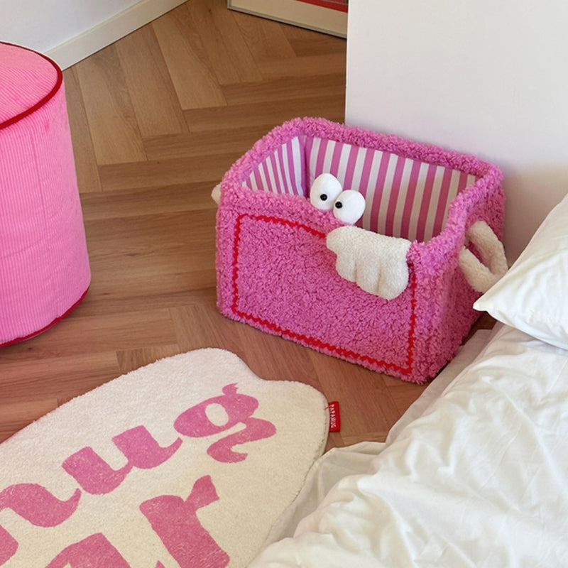 Adorable Monster Storage Basket Stylish Durable Portable Lambswool