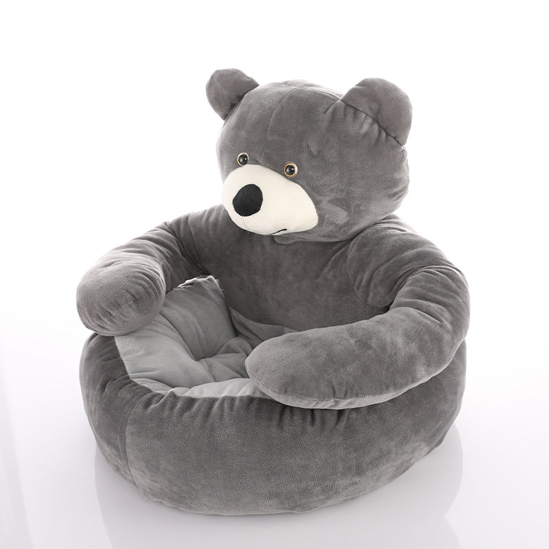 Cozy Bear Cat Sofa Soft Cuddly Adorable Kerseymer Fabric