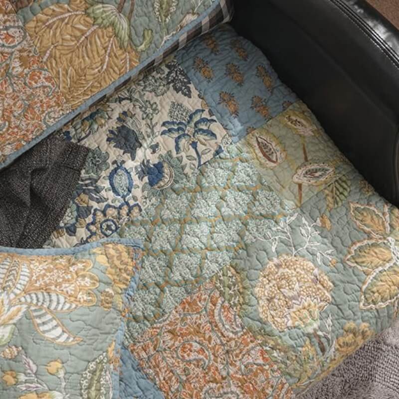 European Floral Cotton Couch Cover Sofa Protective Non-slip