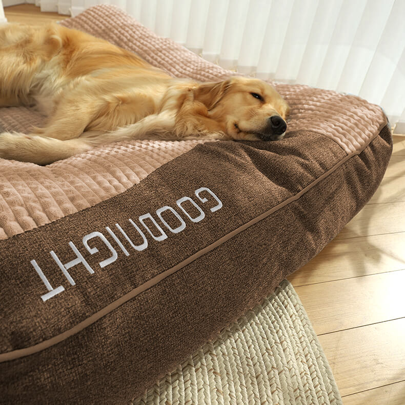 Luxury Orthopedic Cushion Bed with Crystal Velvet Comfort