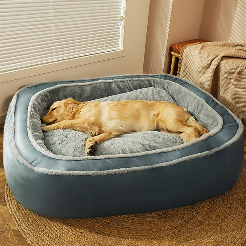 Large Deep-Sleep Orthopedic Dog Bed Plush Polyester Comfort