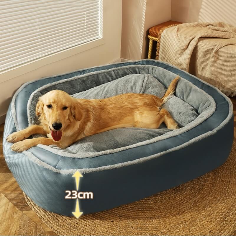 Large Deep-Sleep Orthopedic Dog Bed Plush Polyester Comfort