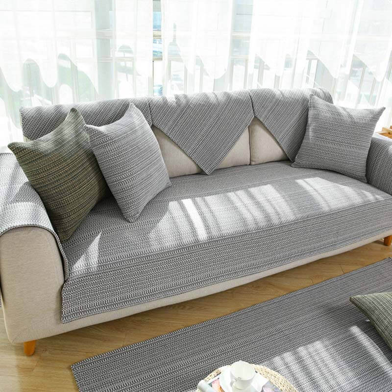 Nature Linen Handwoven Anti-scratch Couch Cover 70x70 cm
