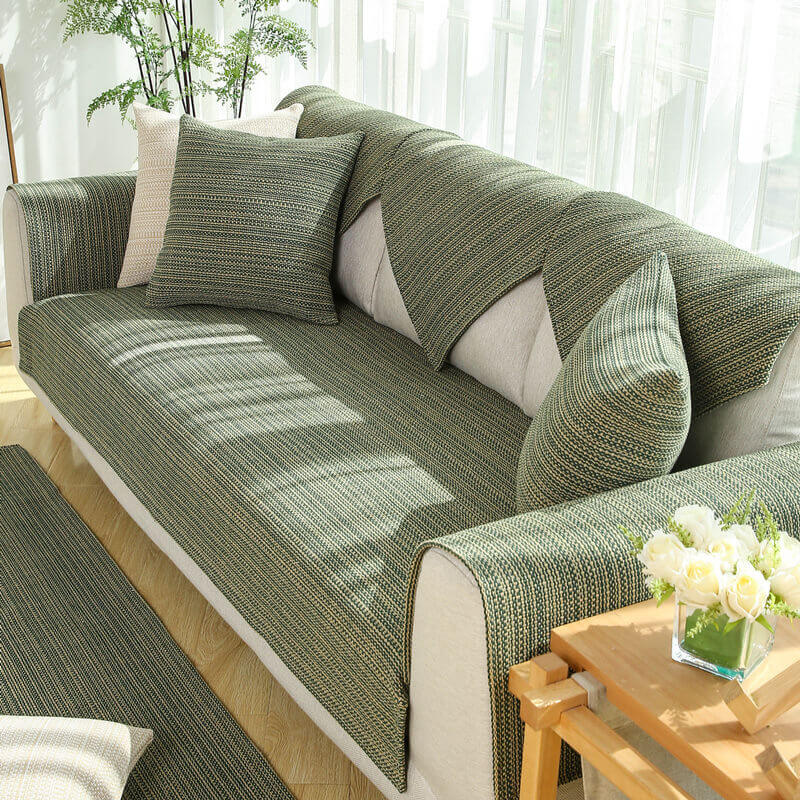 Nature Linen Handwoven Anti-scratch Couch Cover 70x70 cm