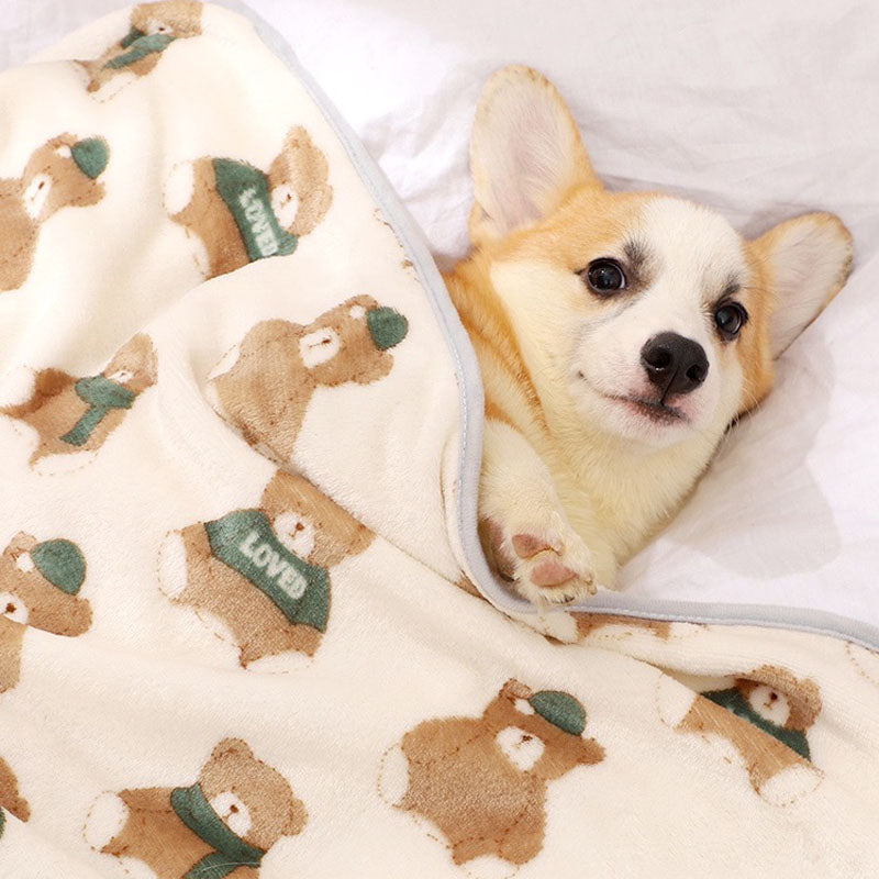 Cozy Flannel Pet Blanket Soft Colorful Multipurpose Use