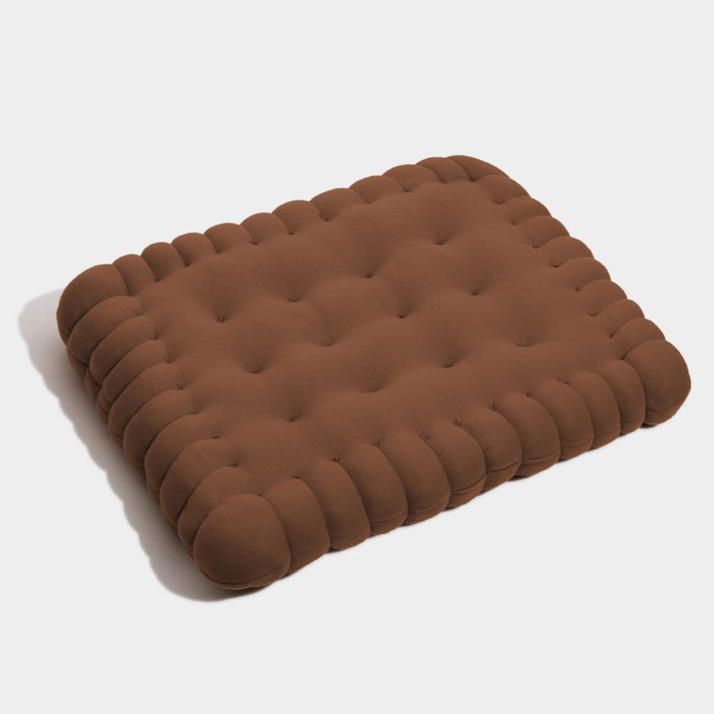 Whimsical Biscuit Dog Bed Cozy Soft Durable Quick Dry