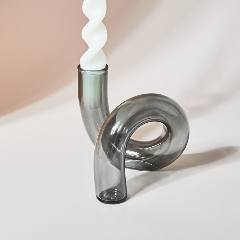 Elegant Glass Vase Candle Holders for Home Decor Centerpiece