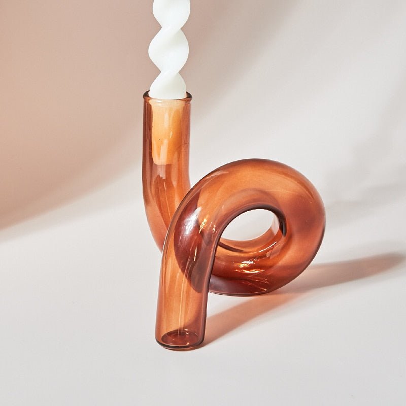 Elegant Glass Vase Candle Holders for Home Decor Centerpiece