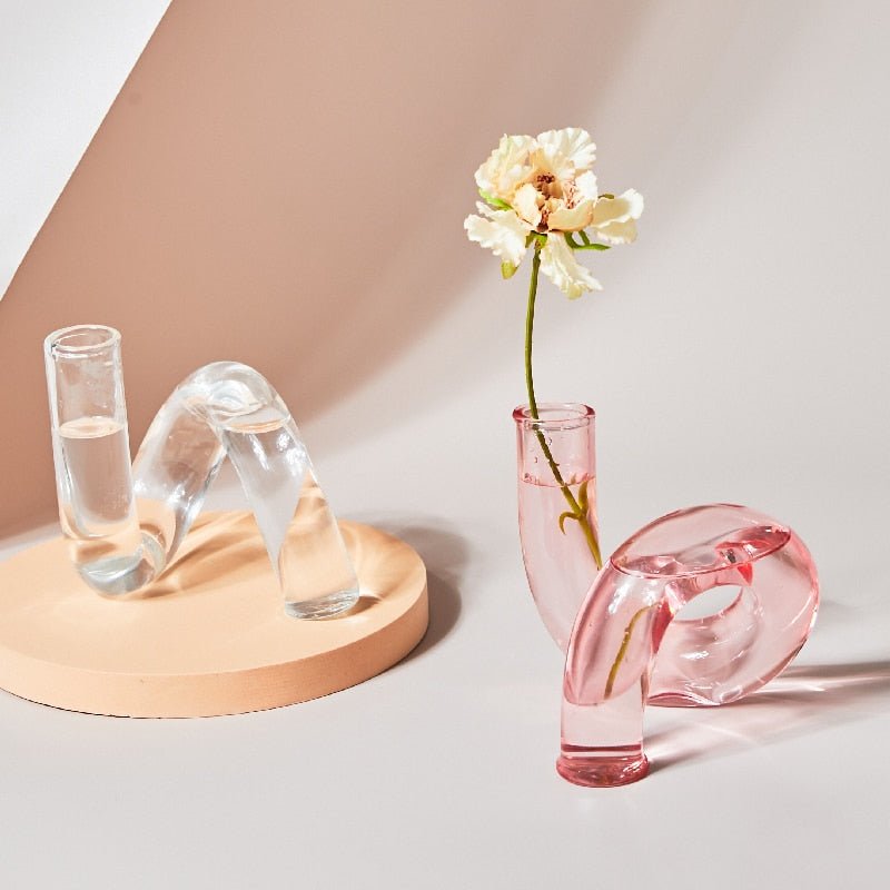 Elegant Glass Vase Candle Holders for Home Decor Centerpiece