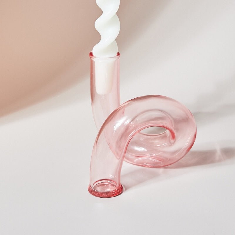 Elegant Glass Vase Candle Holders for Home Decor Centerpiece